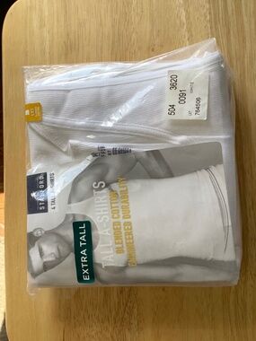 Stafford 4-Pack Mens Cotton Blend A-SHIRTS White TANK TOPS Large X-Tall